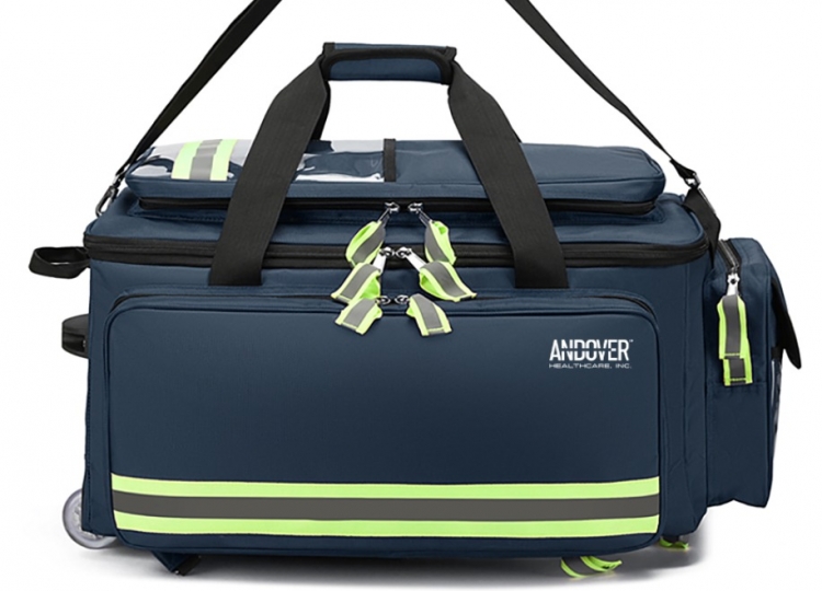 Сумка спортивного врача со встроенной тележкой , р-р 66х35х45 см. MEDICAL BAG, цвет тёмно-синий.